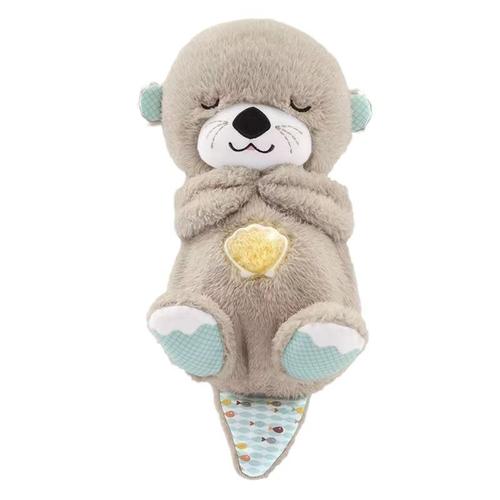 Peluche Ours Loutre Respirante Et Lumineuse Grand-Mre Gris