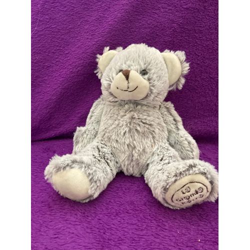 Peluche Ours Souriant Gris La Grande Rcr 20 Cm