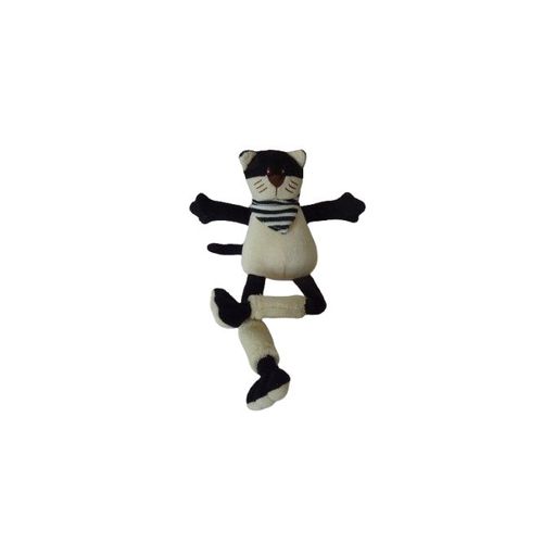 Peluche Pacha le chat 31 cm  Collection Les Longues Pattes  Les Petites Marie  Noir cru  Comme neuf