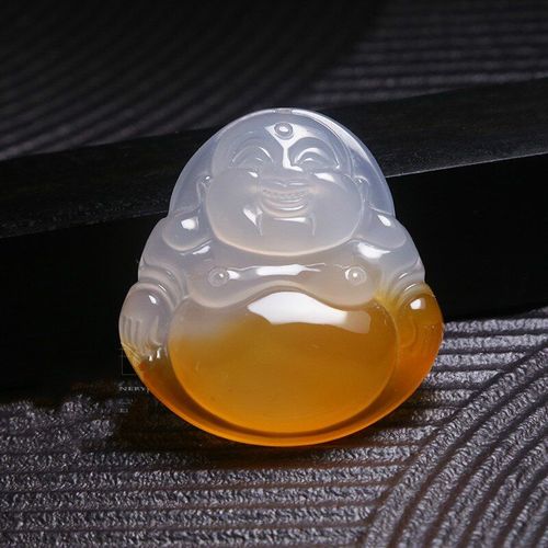 Pendentif Bouddha En Agate Chinoise Naturelle, En Jade, Blanc, Jaune,  La Mode, Bijoux Sculpts  La Main Pour Hommes Et Femmes, Cadeaux Amulette De Bndiction