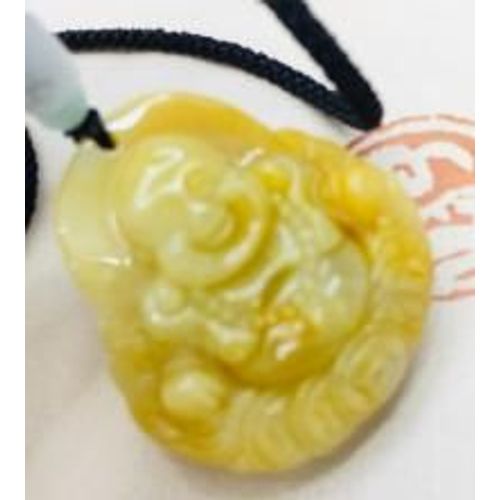 Pendentif Bouddha En Topaze Naturelle Pure, Sculpt  La Main Avec De L'argent, Tricot  La Main, Collier Simple Pour Hommes Et Femmes, Chane De Pull