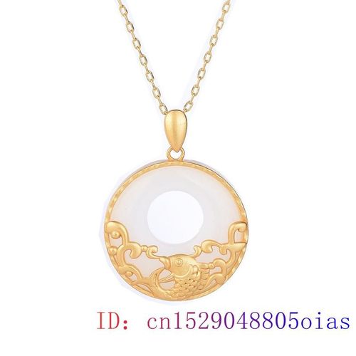 Pendentif Carpe En Jade Blanc Pour Femmes, Breloque De Poisson, Argent, Cristal, Pierre Prcieuse, Zircon, Calcdoine, Mode, Amulette Naturelle, Cadeau Pour Collier, 925