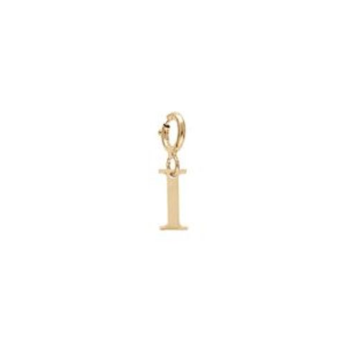 Pendentif Charms Argent Et Dorure Jaune Initiale I Avec Anneau Ressort