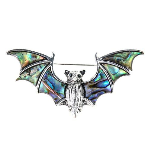 Pendentif Chauve-Souris En Coquillage Pour Femme, Multi-Fonction, Arc-En-Ciel, Broche Paua, Arcylique, Bricolage, Chauve-Souris, Bijoux Gothiques D'halloween