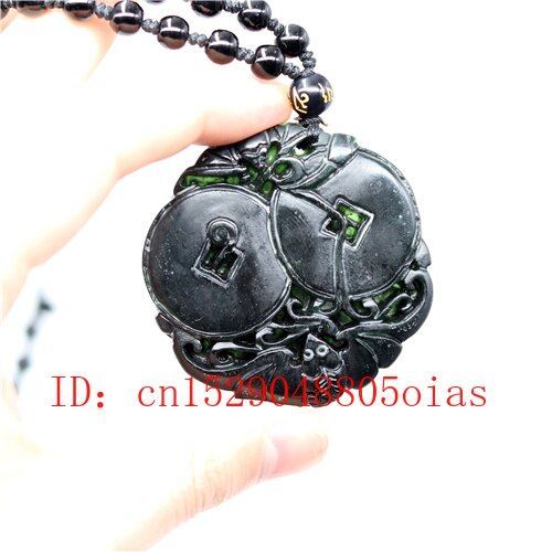 Pendentif Chauve-Souris Obsidienne En Jade Noir Et Vert Naturel, Collier De Perles, Bijoux Fins, Amulette Sculpte, Cadeaux De Charme  La Mode Pour Femmes