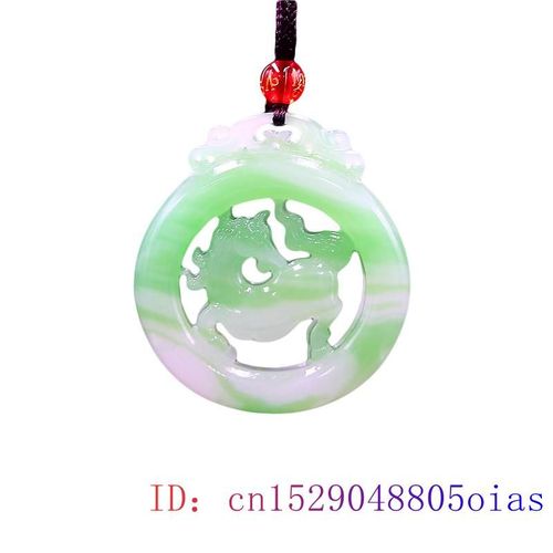 Pendentif Cheval En Jade  La Mode, Collier  Breloque Naturelle, Bijoux Double Face, Vert Et Blanc, Pierre Prcieuse Chinoise Sculpte, Amulette, Cadeaux