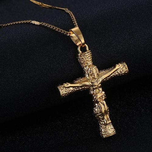 Pendentif Croix De Couleur Or, Collier Tendance Inri, Jsus, Crucifix, Bijoux De La Croix Du Christ