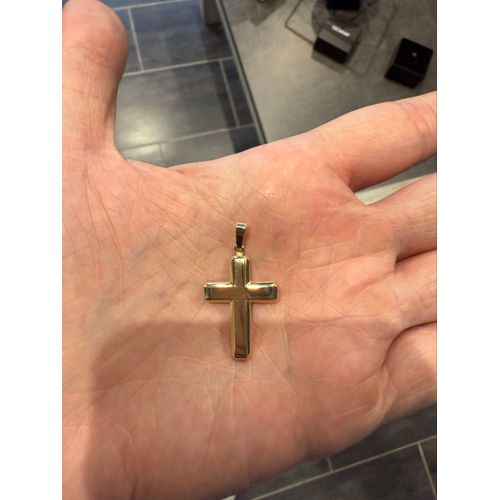 Pendentif Croix Latine Or Jaune 9k