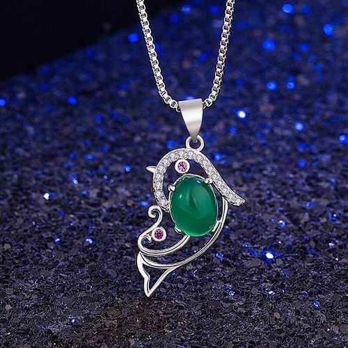 Pendentif Dauphin En Jade Calcdoine  La Mode, Collier  Breloque En Argent 925 Naturel Hetian, Cadeaux Pour Femmes, Amulette Chinoise, Bijoux