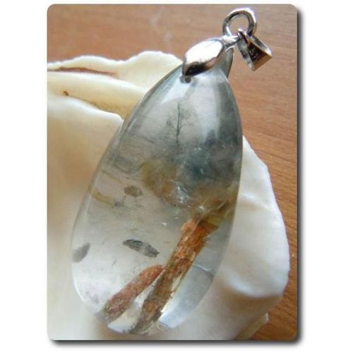 Pendentif De Quartz Rutile Avec Inclusions