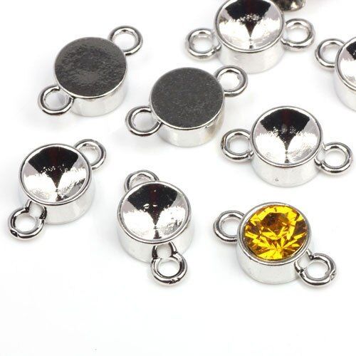 Pendentif Deux Oreilles En Plaqu Argent/Bronze/Or/Or Rose, Interface De 8mm, 7 Pices/Lot, Breloques Rondes Pour La Fabrication De Bijoux  Faire Soi Mme