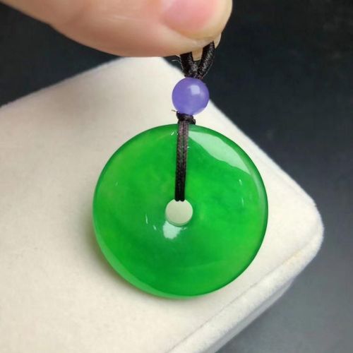Pendentif Donut En Jade Vert Naturel Authentique Pour Femmes Et Hommes, Breloques En meraude,  La Mode, Bijoux Cadeaux Amulette Pour Dames