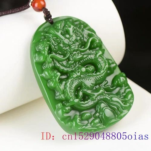 Pendentif Dragon En Jade Vert Pour Hommes Et Femmes, Amulette Naturelle, Bijoux, Breloque Sculpte, Cadeaux Chinois,  La Mode