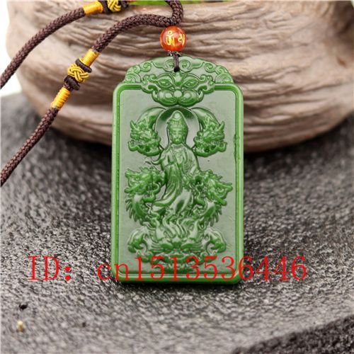 Pendentif Dragon Sculpt En Jade Guanyin, Bodhisattva Naturel Chinois Vert, Collier  Breloques, Bijoux  La Mode, Amulette Porte-Bonheur, Cadeaux