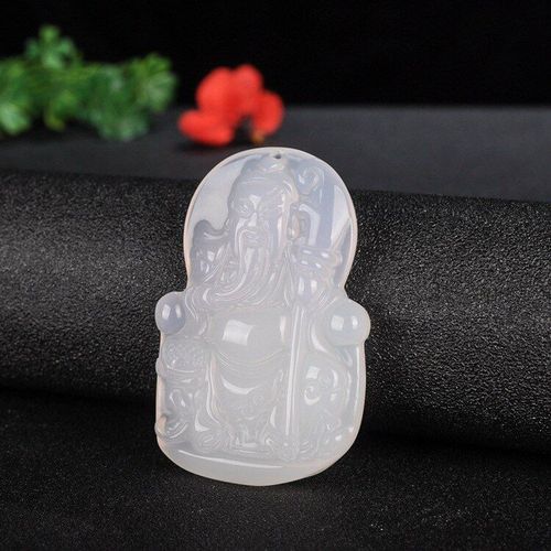 Pendentif En Agate Naturelle De Chine Sculpt  La Main, Guan Gongyu, Bijoux  La Mode Pour Hommes, Zhongyi Qianqiu Wu, Collier Dieu De La Richesse