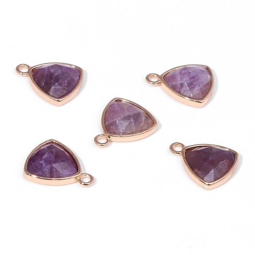 Pendentif En Forme De Triangle En Pierre Naturelle Pour Femmes, Breloque En Il De Tigre Jaune, Calcdoine, Amazonite, Fabrication De Bijoux  La Mode
