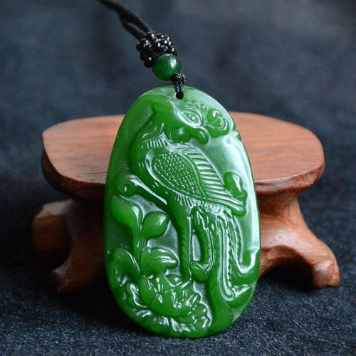 Pendentif En Jade De Jaspe Chinois Hetian Naturel, Sculpture  La Main, Phnix, Bijoux  La Mode, De Bon Augure Pour Femmes, Cadeaux Amulette
