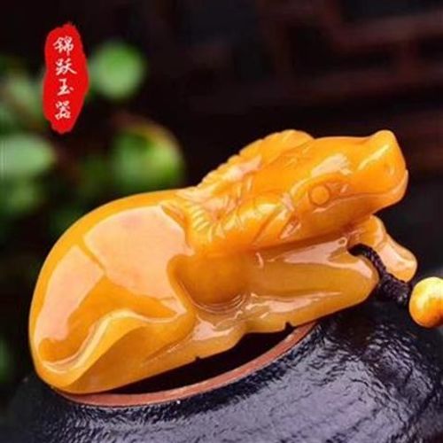 Pendentif En Jade Jaune Du Zodiaque Bovin Pour Hommes, Cadeaux Porte-Bonheur Naturel, Bijoux De Charme Chinois Pour Femmes, Collier Amulette Sculpte  La Main