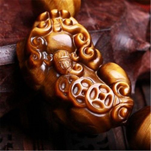 Pendentif En Jade Jaune Naturel Sculpt  La Main, Collier D'amoureux De La Mode Paragraphe Oeil De Tigre Pendentif En Pierre Xiu