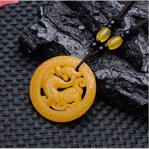 Pendentif En Jade Jaune Naturel Sculpt  La Main Pour Femmes, Collier De Marque En Jade Jadite, Bijoux