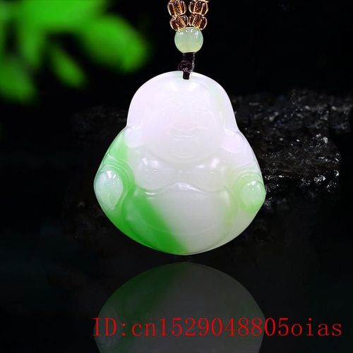 Pendentif En Jade Maitreya Vert Pour Femmes, Amulette De Bouddha, Bijoux Chinois Naturel Sculpt Pour Collier, Cadeaux