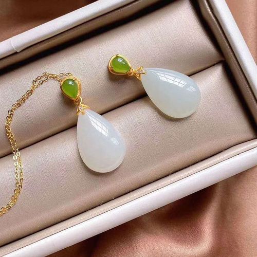 Pendentif En Jade Naturel Hotian Pour Femmes, Collier En Jade Blanc En Forme De Goutte De Qualit Suet, Jaspe Ruyi  Offrir  Maman
