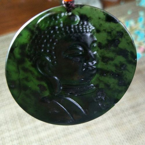 Pendentif En Jade Naturel, Noir Et Vert, Bijoux Porte-Bonheur, Extravagise, Mauvais Esprits, Scurit, Breloques De Bon Augure