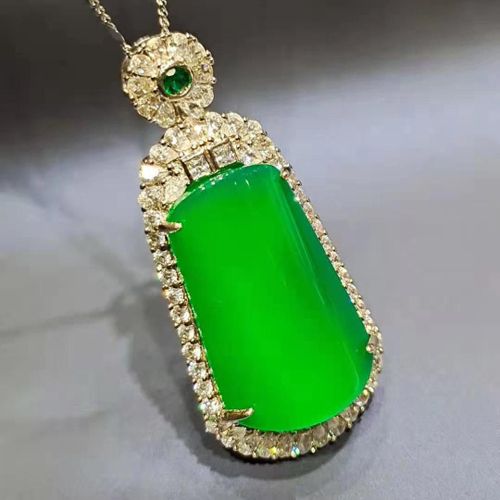 Pendentif En Jade Vert Naturel Vritable, Bijoux Fins Pour Femmes Et Hommes, Amulette Chrysoprase, Pierre De Jades Certifie, Breloques  La Mode, Cadeau