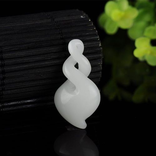 Pendentif En Jaspe Naturel Sculpt  La Main, Donut En Forme De CUr, Bijoux Boutique De Mode, Collier Vert Aigue-Marine Pour Hommes Et Femmes