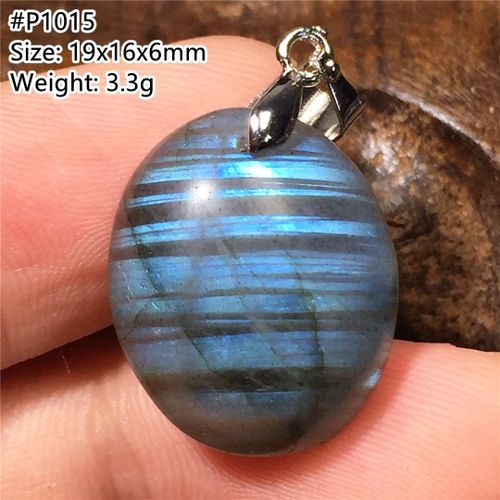 Pendentif En Labradorite Naturelle, Bijoux Pour Femmes Et Hommes, Pierre De Cristal, Argent, Jaune, Bleu, Perles De Lumire, Pierre De Lune