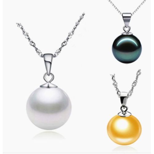 Pendentif En Perle D'eau Douce En Argent Pur S925, Chane De Clavicule Courte Pour Femmes, Perle De Coquillage, Ornements En Argent Pur, Perles Naturelles D'eau Douce