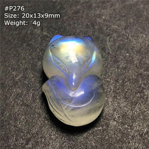 Pendentif En Pierre De Lune Sculpte En Vrai Renard Naturel, Bijoux Pour Femmes Et Hommes, Perles, Cadeau D'amour, Pierre Prcieuse Jaune Et Bleue, Aaaaa