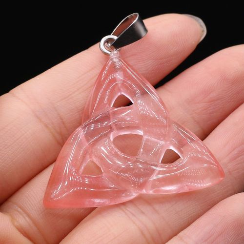 Pendentif En Pierre Naturelle, Breloques En Quartz Rose, Clip Agate, Cratif, Populaire Pour La Douzaine D'artisanat, Collier  Faire Soi-Mme, Pull, Joaillerie