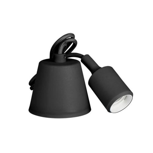 Pendentif En Silicone Noir Avec Douille E27 Edm 32421