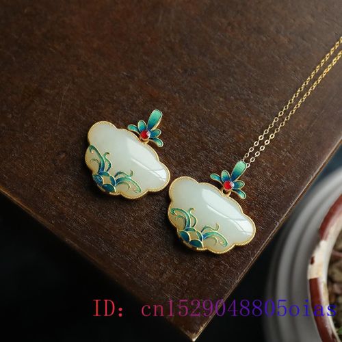 Pendentif Fleur De Jade Blanc, Breloque En Pierre Prcieuse, Zircon Naturel, Bijoux Pour Femmes, Collier  La Mode, Amulette En Agate, Calcdoine, Argent 925