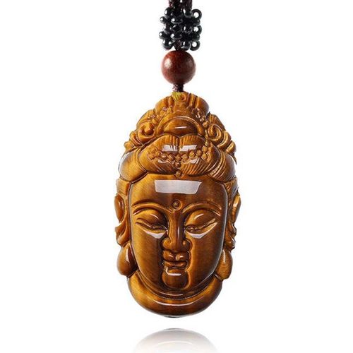 Pendentif Il De Tigre Jaune Sculpt  La Main, Pendentif Tte Guanyin Pour Bouddha Chanceux, Amulette Pour Homme, Bijoux  Breloques