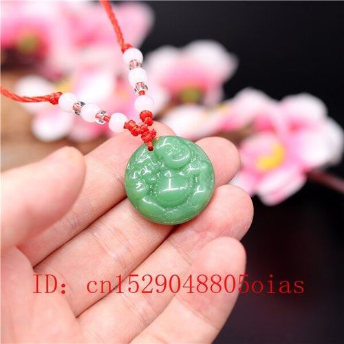 Pendentif Jade Maitreya Chinois En Agate, Vert Naturel, Amulette Sculpte, Bijoux, Accessoires De Mode, Cadeaux Pour Femmes Et Hommes, Breloque Collier