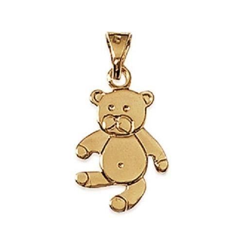Pendentif Petit Ourson Plaqu Or 18 Carats 750/1000 Bijoux Enfant