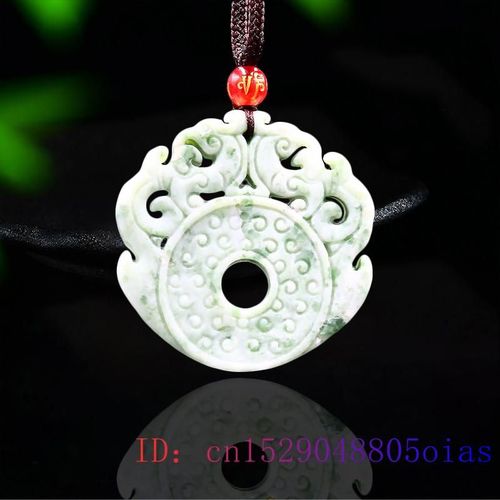 Pendentif Phoenix En Jade, Bijoux Double Face, Cadeaux Naturels Pour Femmes, Collier  Breloque Verte Sculpte, Amulette Chinoise  La Mode