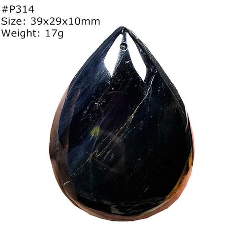 Pendentif Pietersite 100% Naturel Jaune Bleu, Bijoux Pour Femmes Et Hommes, Collier En Cristal De La Zambie, Perles En Forme De CUr, Aaaaa