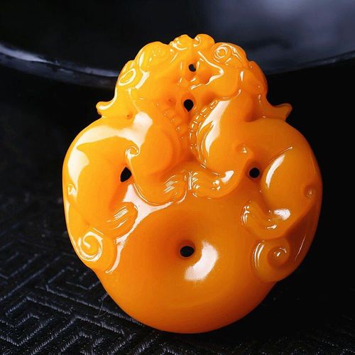 Pendentif Pixiu En Jade Jaune Naturel Pour Hommes Et Femmes, Collier Chinois, Breloque Sculpte  La Main, Bijoux Amulette, Accessoires De Mode, Cadeau Porte-Bonheur