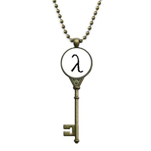 Pendentif Pour Collier Avec La Silhouette De L'alphabet Grec Lambda Noir, Pendentif, Plateau, Chane Embellie