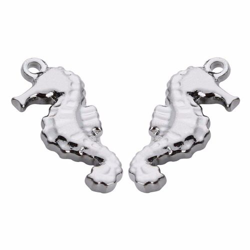 Pendentifs En Acier Inoxydable Couleur Argent, 10 Pices/Lot, Breloque En Forme D'hippocampe, De Coquillage, D'toile De Mer, De Poisson, Pour La Fabrication De Bijoux  Faire Soi Mme