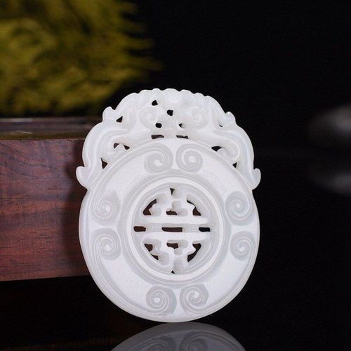 Pendentifs En Jade Sculpt  La Main Pour Hommes Et Femmes, Bijoux  La Mode De Marque Ping An En Jade Blanc Naturel De Chine
