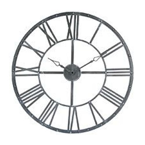 Pendule Murale Vintage En Mtal Gris D 70 Cm