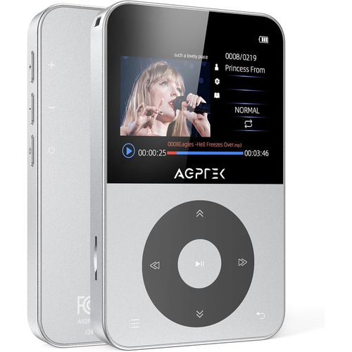 pengwushop-64Go Lecteur Mp3 Bluetooth 5.3 Avec cran Paysage Classique 2,3 Pouces Lecteur Musical Sans Perte Hifi Baladeur Portable En Mtal Avec Haut-Parleur/Vido/Enregistrement/Radio/Ebook/Podomt