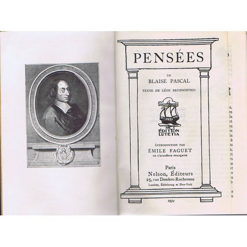 Penses   de blaise pascal  Format Broch 