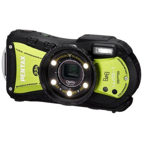 PENTAX appareil photo numrique tanche Optio WG-1GPS Vert GPS environ 14 millions de pixels grand-angle 28mm 5x CALS optique en mode 10m tanche super-rsolution 1cm macro OPTIOWG-1GPSGR
