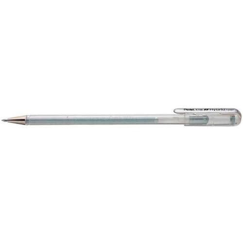 Pentel Roller Encre Gel Mtallique Hybrid Roller K108 Argent