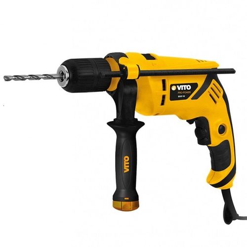 Perceuse  Percussion 600w Vitopower Mandrin 13mm Autoserrant 3100 Tours Min Poigne Soft Grip Slecteur De Vitesse